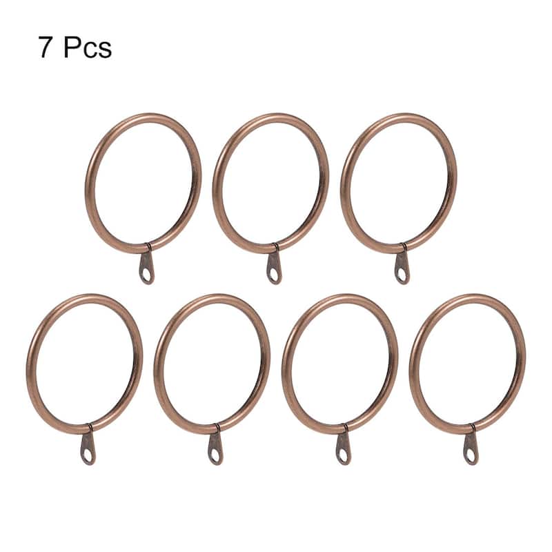 Curtain Rings Metal Drapery Ring for Curtain Rods, 7 Pcs