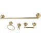 preview thumbnail 6 of 7, Restoration 4-Piece Bathroom Hardware Polished Brass