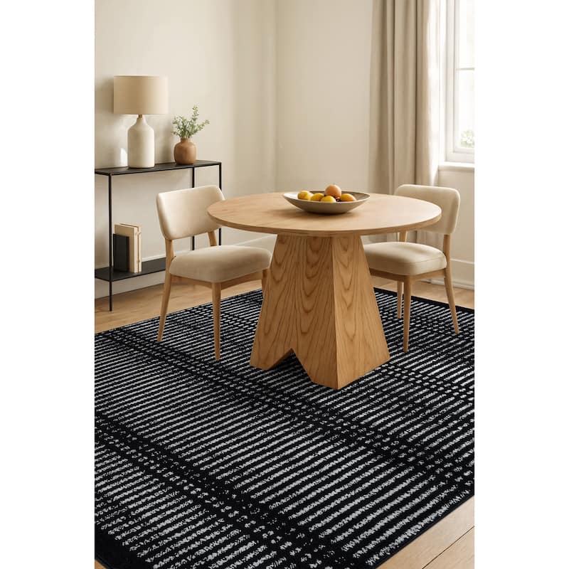 Contemporary Minimalistic Stripe LInes Area Rug