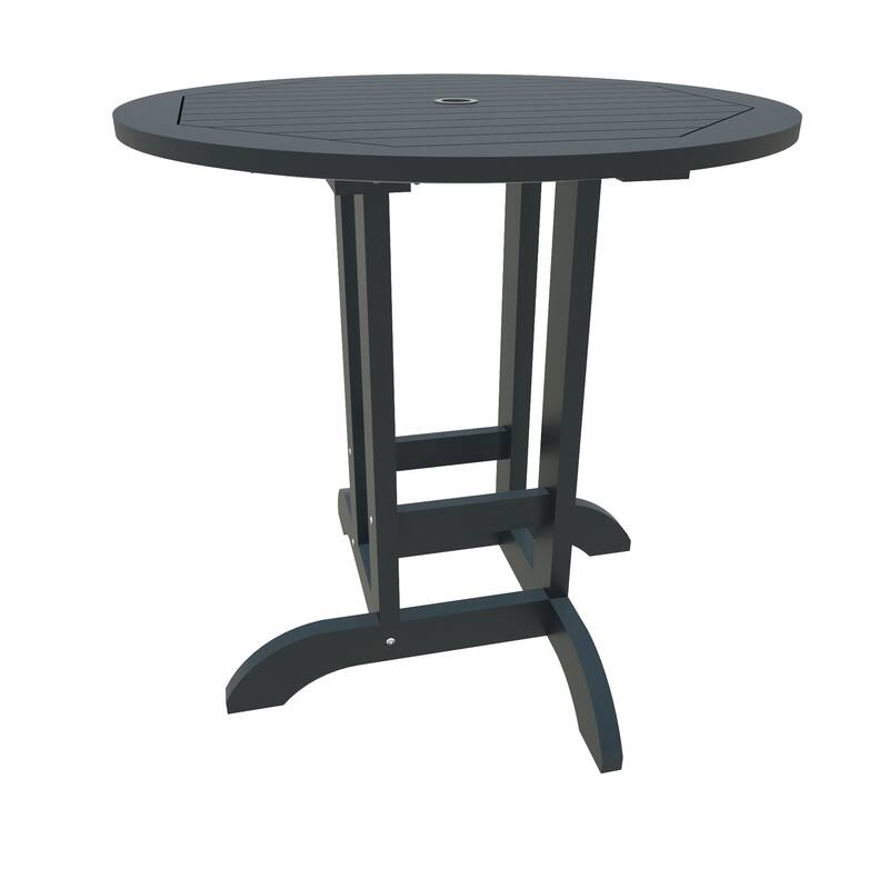 Highwood Commercial Grade 36" Round Counter Height Bistro Dining Table - Federal Blue