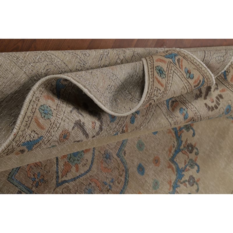 Medallion Tabriz Persian Area Rug Hand-Knotted Wool Carpet - 8'2"x 10'10"