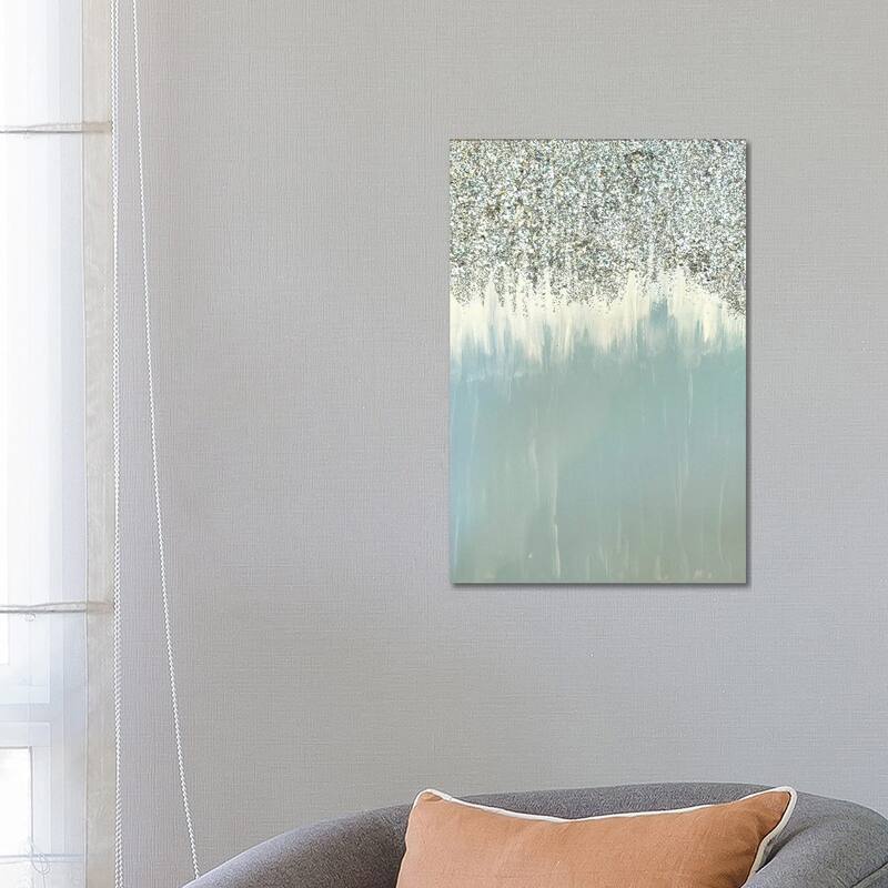 iCanvas "Blue And Silver Shimmer" by Amber Lamoreaux Canvas Print - 26x18x1.5