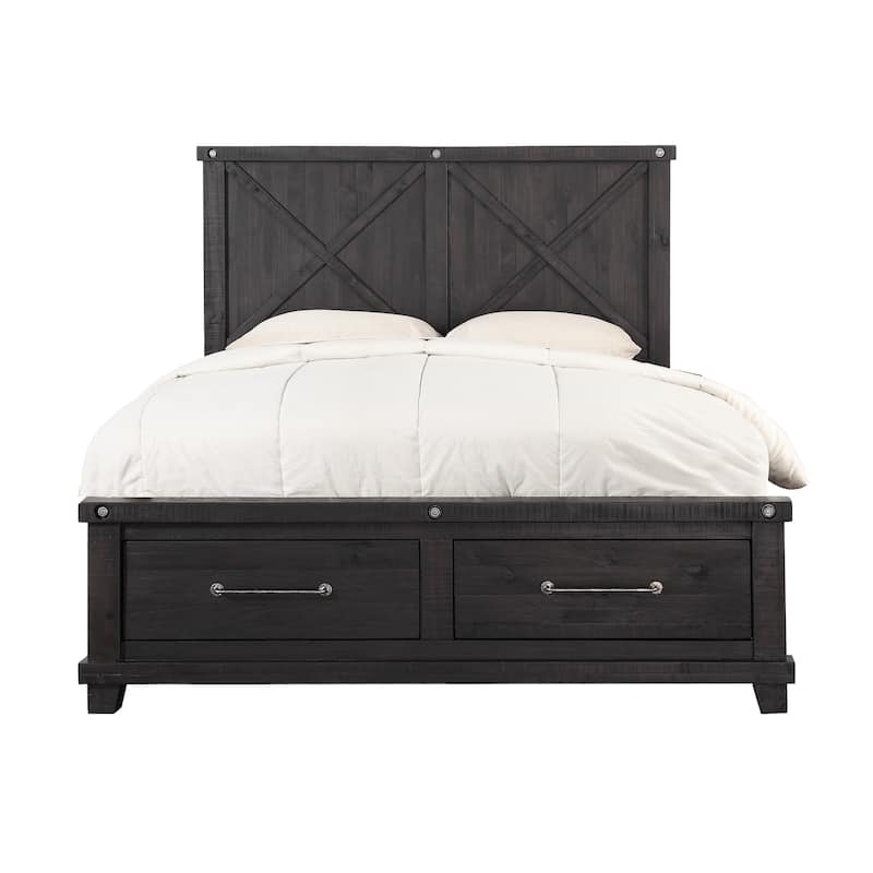 Yosemite Solid Wood Footboard Storage Bed in Cafe