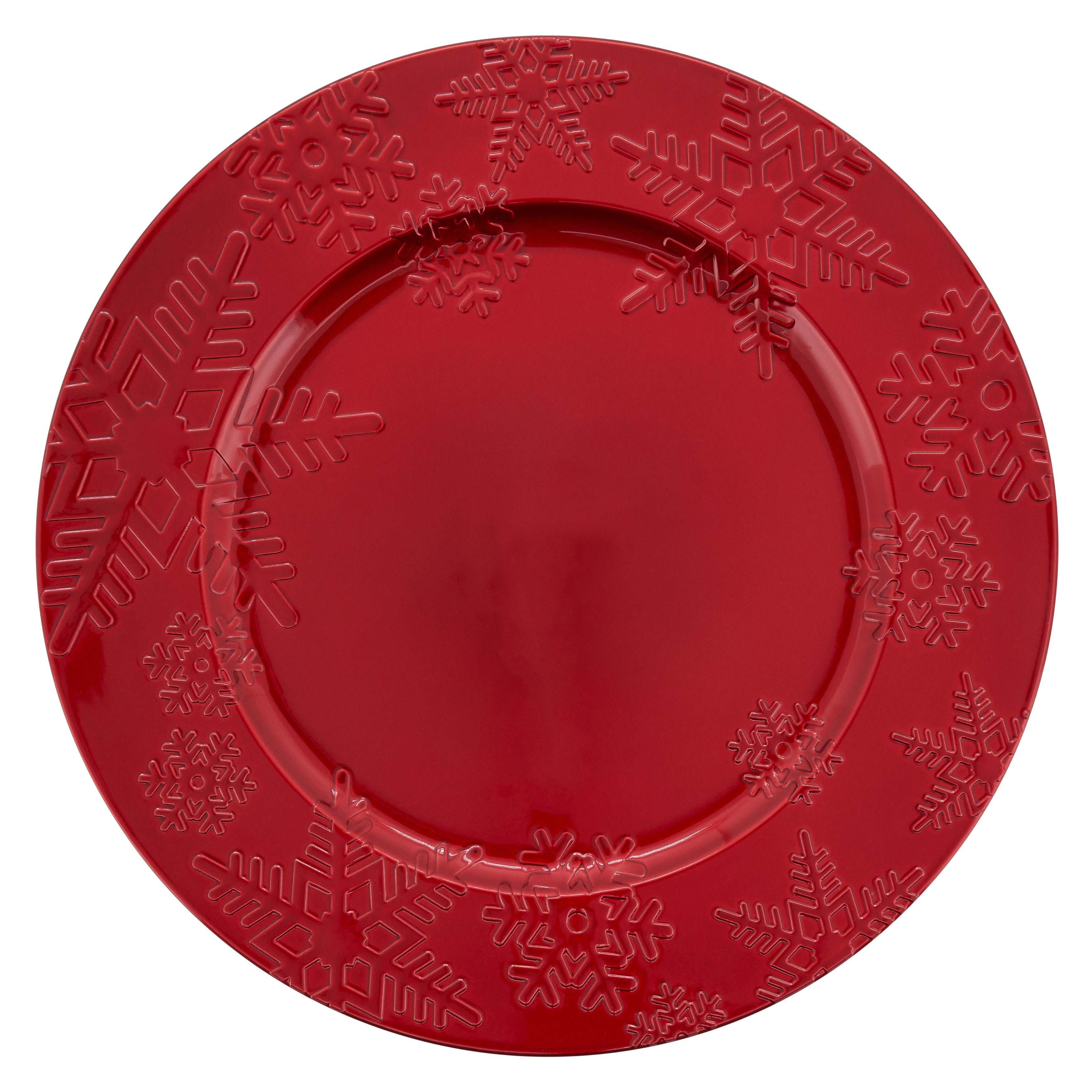 Charger Plates With Snowflake Design (Set of 4)