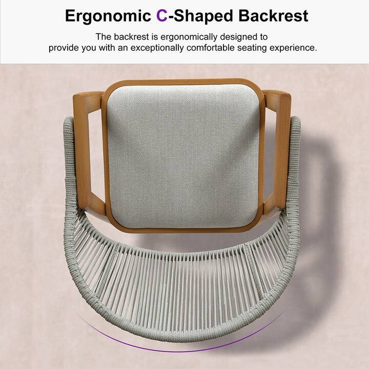 PURPLE LEAF Outdoor Bar Stools Chair Set of 2, All Weather Rattan and Aluminum Patio Bar Stool with Cushion