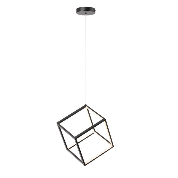 Cube 1 Light LED Integrated Minimalist Black or Gold Square