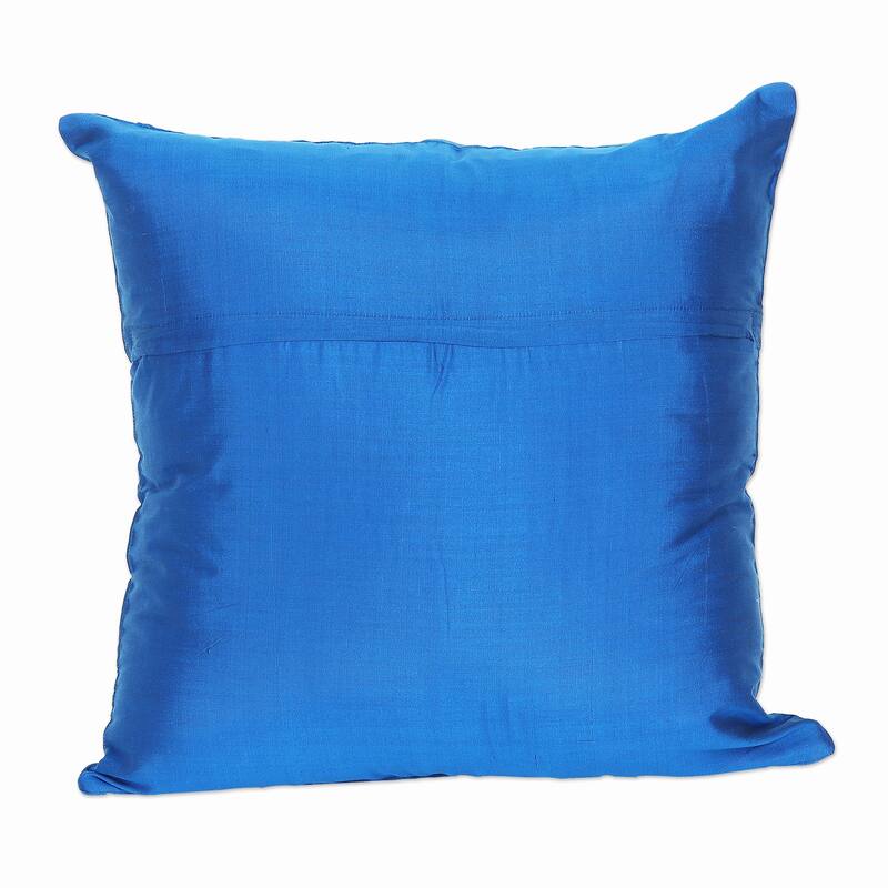 Novica Handmade Night Trellis Embroidered Cotton Cushion Covers (Pair)