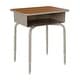 preview thumbnail 23 of 52, Student Desk with Open Front Metal Book Box & Flex Comfort Chair - 24"W x 18"D x 22.25" - 31.25"H