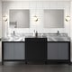 preview thumbnail 21 of 157, Lexora Zilara Bathroom Vanity Complete Set in Black and Grey with Faucet