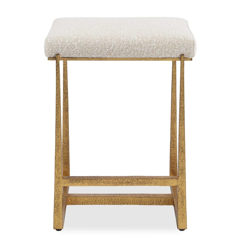 Uttermost Midas Gold Counter Stool - 18.5"W x 15.5"D x 26"H