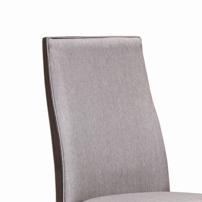 Brown/Gray Fabric Upholstered Wood Frame Dining Chair, Set of 2, Sturdy Dining Chair for Dining Rooms - 22.75