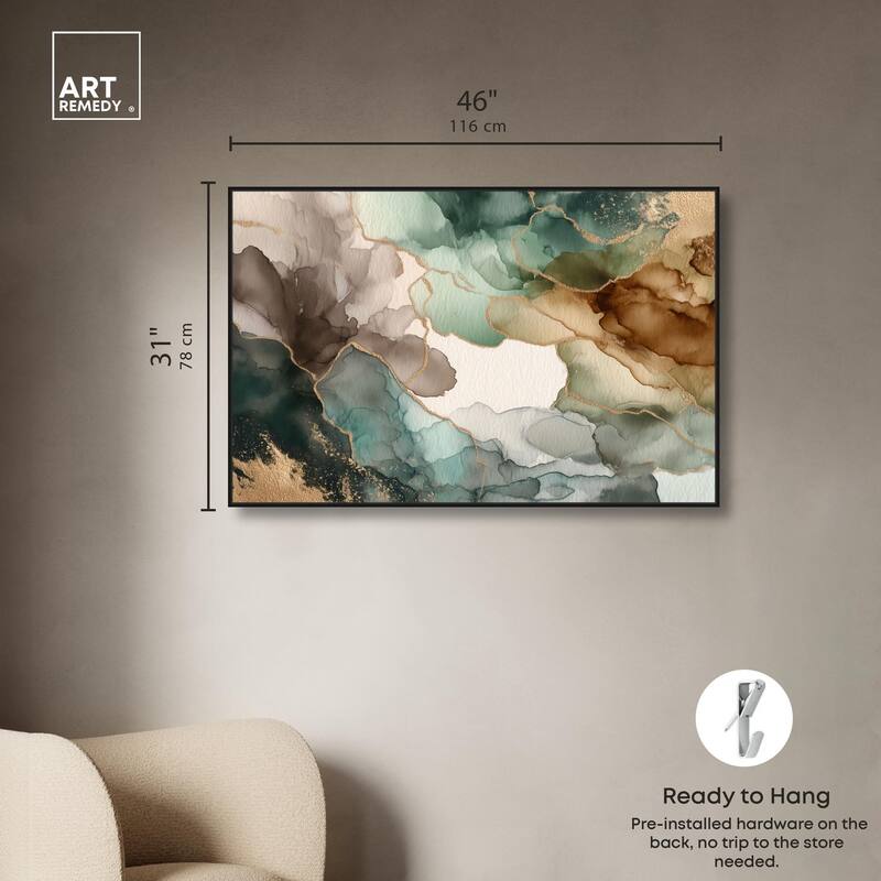 Golden Estuary II Canvas by Art Remedy