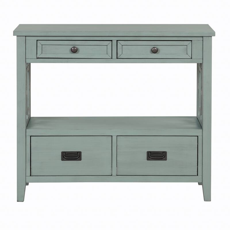 36-inch Modern Multifunctional Solid Pine Console Table
