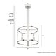 preview thumbnail 4 of 17, Hunter Astwood 18" 4-Light Chandelier, Caged, Kitchen Island, Dining Room, Entry - Transitional, Art-Deco, Contemporary