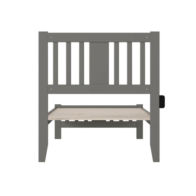 Tahoe Twin Bed with Footboard in Grey