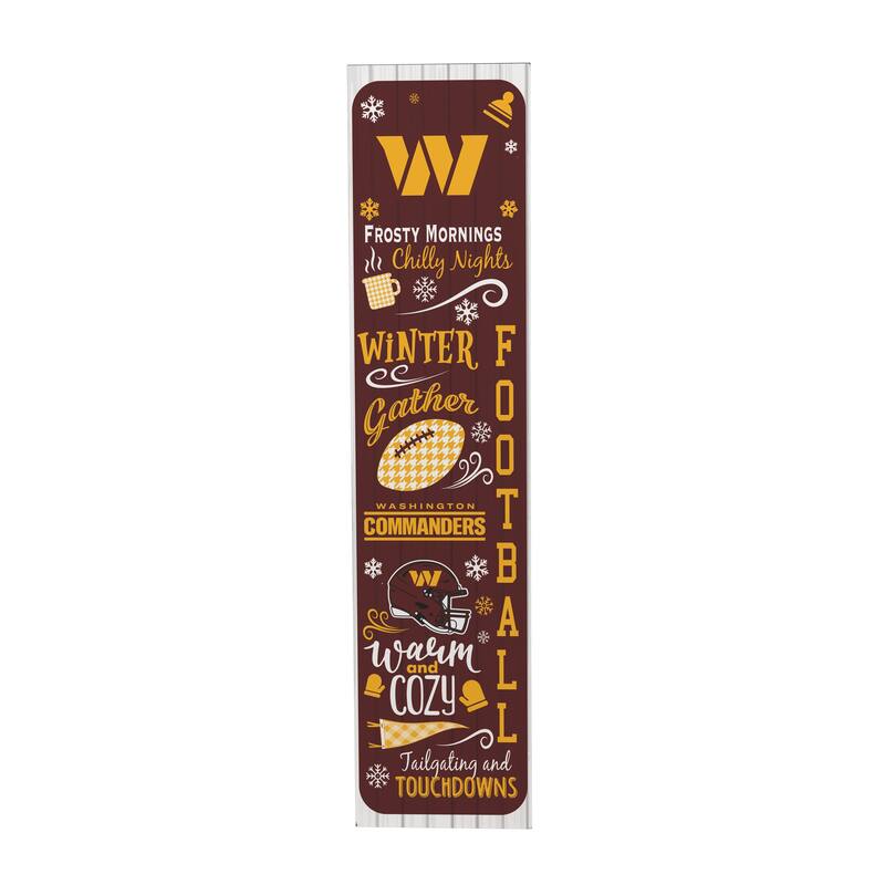 47" Double Sided Seasonal Porch Leaner, Washington Commanders - 47" x 11.25"