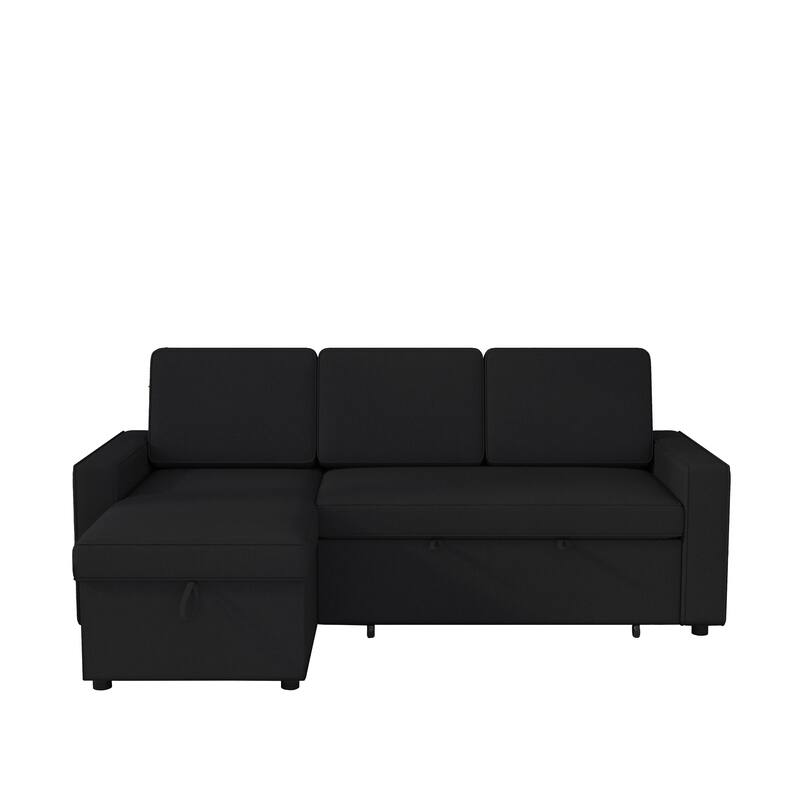 L-Shaped Couch Convertible Sofa Bed with Storage Chaise