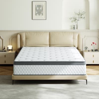 IFLUOUS 12'' Medium Hybrid Gel Memory Foam Mattress In a Box