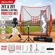 preview thumbnail 8 of 10, Zealfeel 7 x 7 ft Baseball Net Set: Batting Tee, Dummy Batter, 2 Strike Zones & Carry Bag - 7 x 7 ft