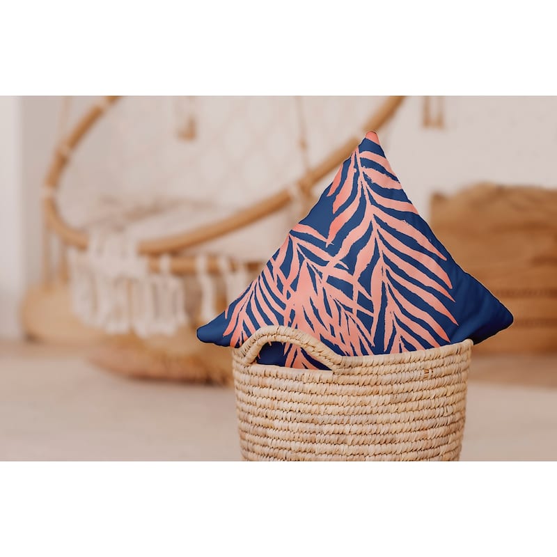Blowing Palm Fronds Indoor/Outdoor Throw Pillow