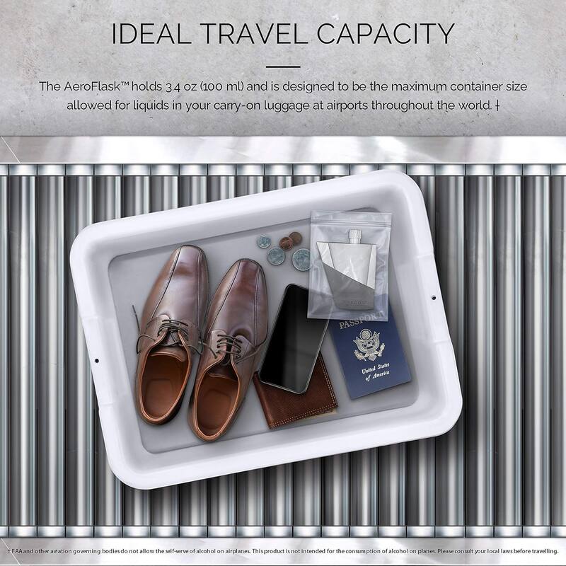 Final Touch Stainless Steel AeroFlask Travel Flask - 3.4 Oz