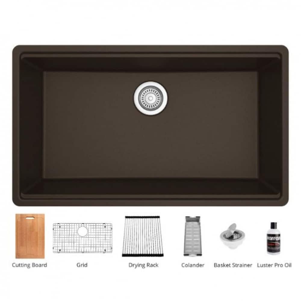 Karran USA QUWS-875 Undermount 32-1/2" Large Single Bowl