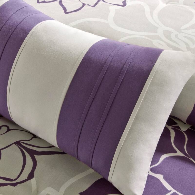 GDF Studio - Lola Printed Cotton Sateen Comforter Set with Decorative Pillows