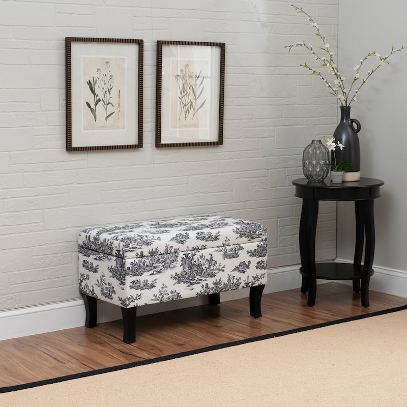 Criuleni Storage Ottoman - White/Black