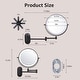 preview thumbnail 2 of 7, Yulika Rechargeable Lighted Wall Mounted Makeup Mirror with 3 Color Lights Double Sided 1X/10X or 1X/7X
