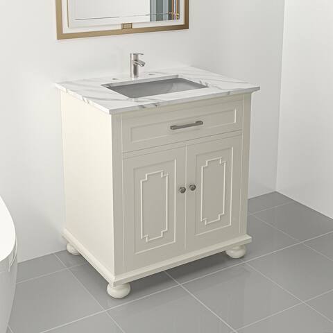 HULALA HOME Bathroom Multifunctional Vanity with Sink