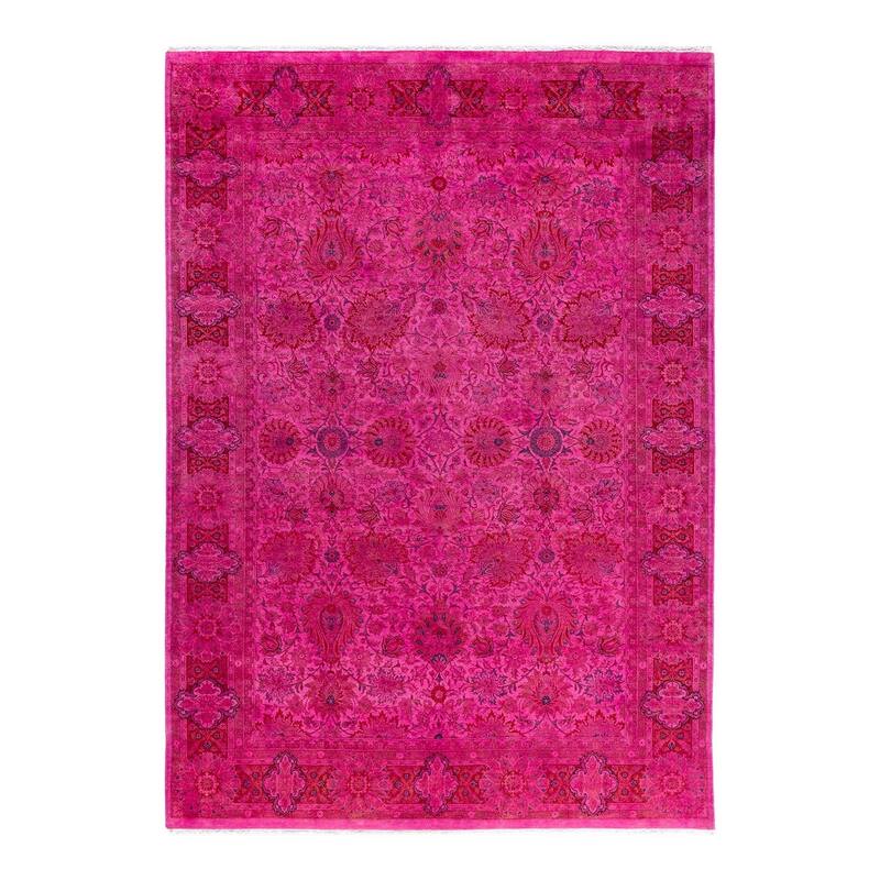 Contemporary Overdyed Wool Hand Knotted Area Rug - 6' 3" x 8' 10"