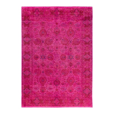 Contemporary Overdyed Wool Hand Knotted Area Rug - 6' 3" x 8' 10"