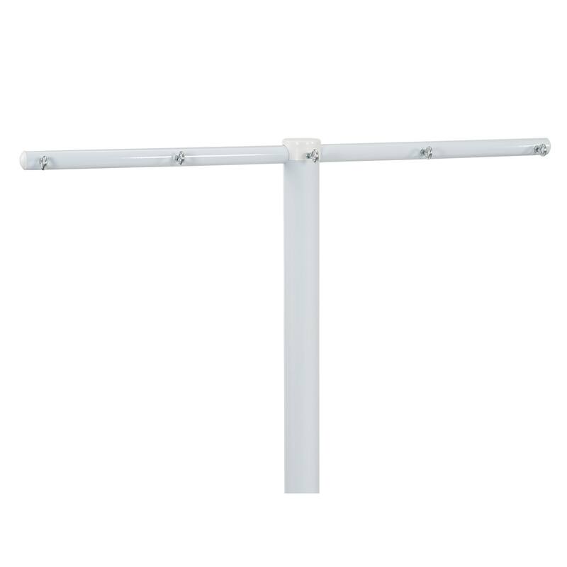 Household Essentials White Mega T-Post Assembly Clothesline Pole