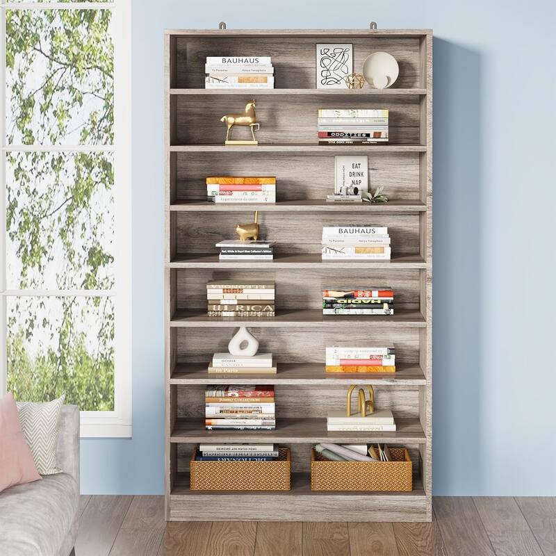 Bookcase, Open Display Storage Shelf, Organizer Cabinet Bookshelf Accent Shelving for Living Room, Home Office, Library, Bedroom