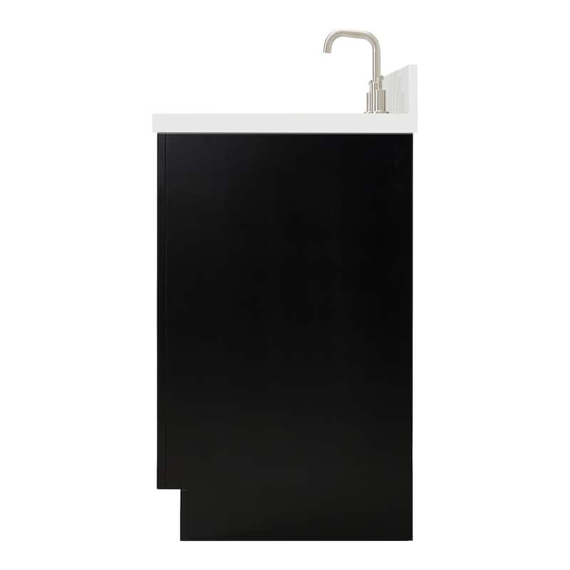 Ariel P37LWQOVO Milan 37" Free Standing Single Basin Vanity Set with