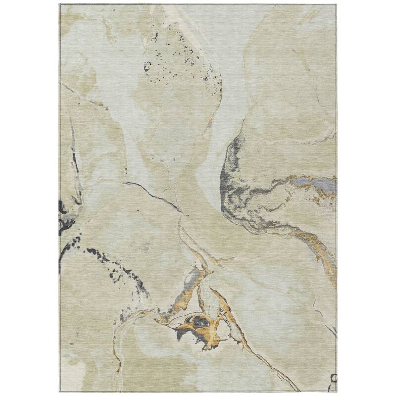 HomeRoots Abstract Transitional Rectangle Outdoor Rug