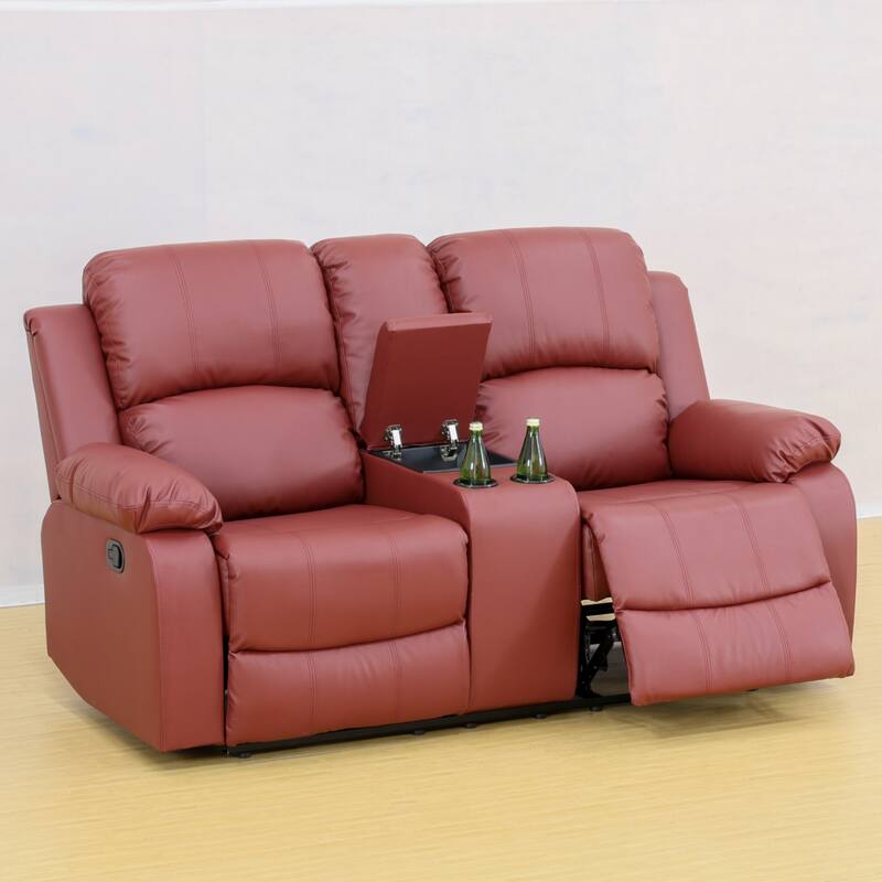 KISRAIS 73.5" Wide Faux Leather Manual Reclining Loveseat