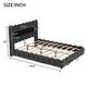 preview thumbnail 7 of 6, Queen Size Platform Bed with LED Headboard and Large Underneath Storage, Upholstered Bed with Support Legs, Grey