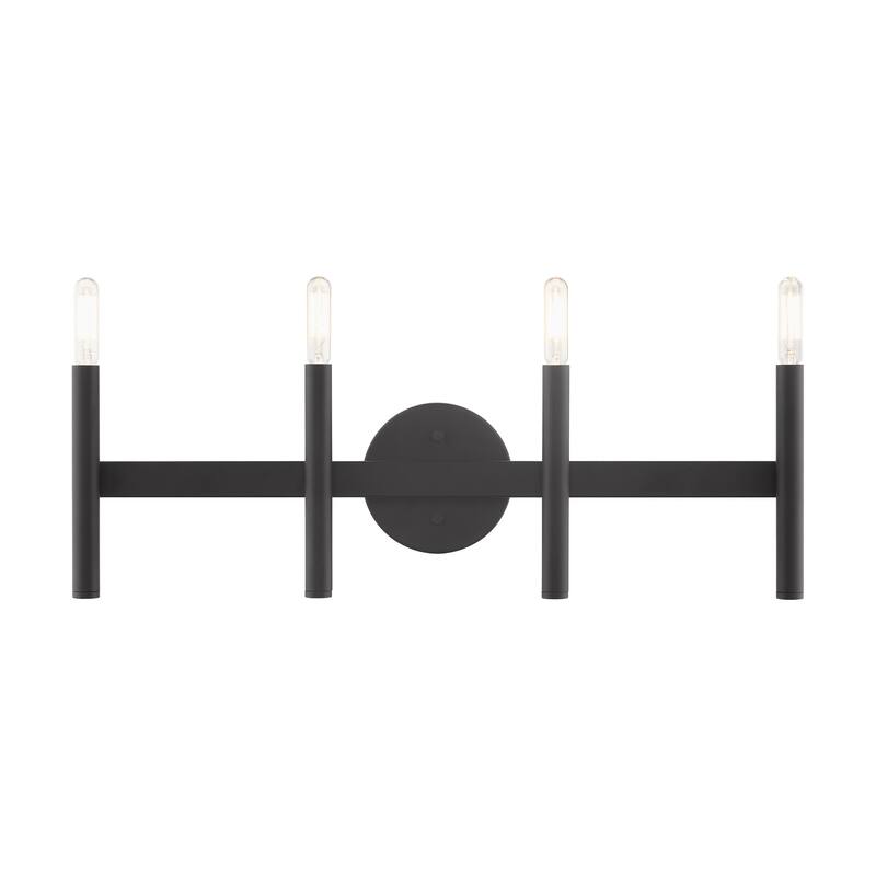 Livex Lighting Copenhagen 4 Light 24" Wide Bathroom Vanity Light - Black