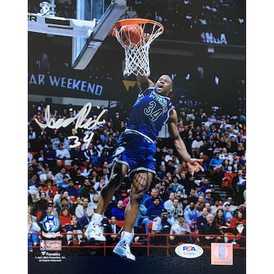 Isaiah Rider JR Autographed Minnesota 1994 Slam Dunk Champion Signed 8x10 Basketball Photo PSA DNA COA - 8'6" x 11'6"