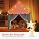 preview thumbnail 14 of 13, Breathable Kids Play Tent with Mesh Windows and Star Lights - 41.5" x 48" x 53.5" (L x W x H)