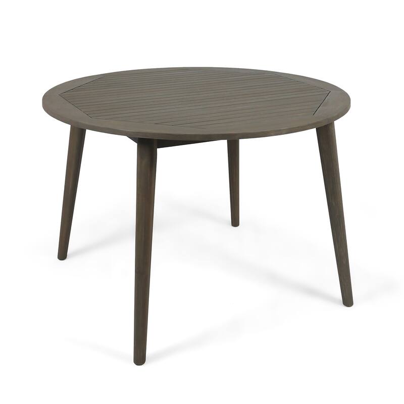 simple and sleek acacia wood dining table