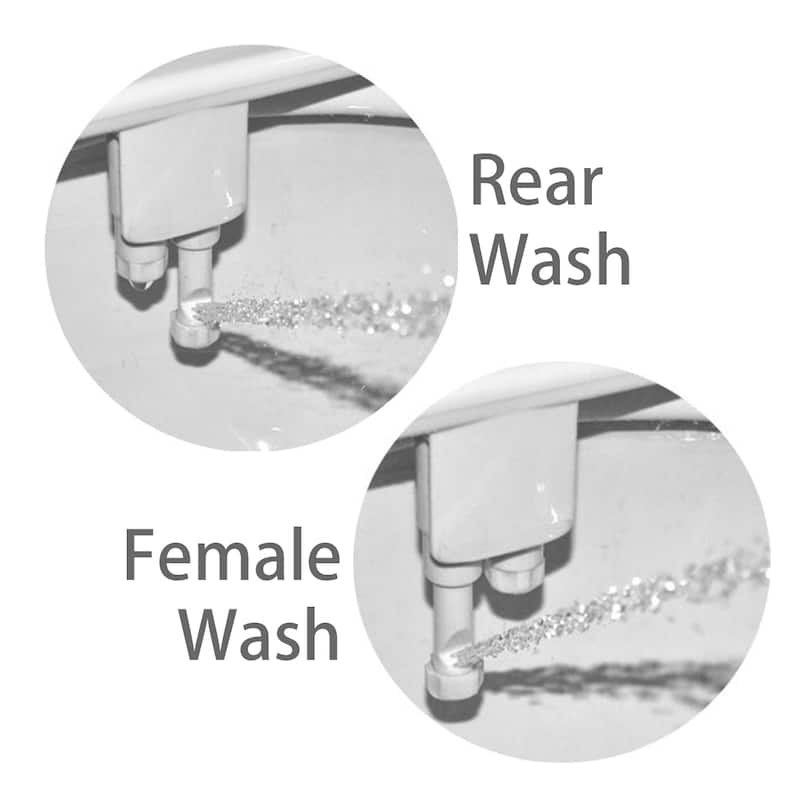 Touch Screen Toilet Bidet Dual Nozzle Spray Self Cleaning Water Pressure Control White