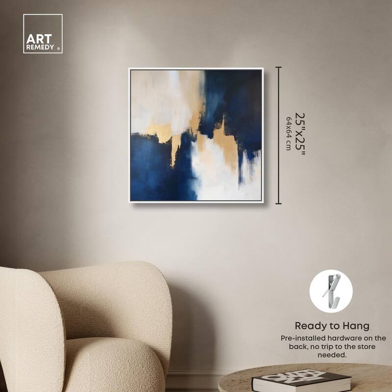 Indigo Aurelian Canvas by Art Remedy