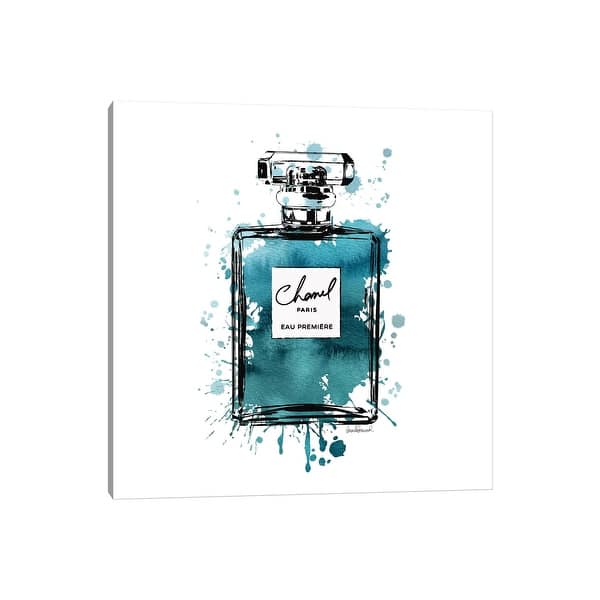 iCanvas Inky Perfume Bottle Teal Black, Square by Amanda Greenwood Canvas  Print - Bed Bath & Beyond - 34209069