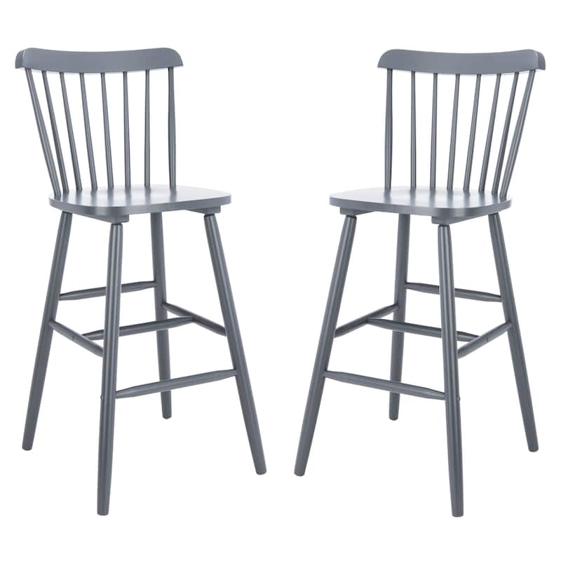 SAFAVIEH Aida 30-inch Spindle Farmhouse Bar Stool (Set of 2) - 19.9" x 19.8" x 38" - 20"W x 20"D x 43"H