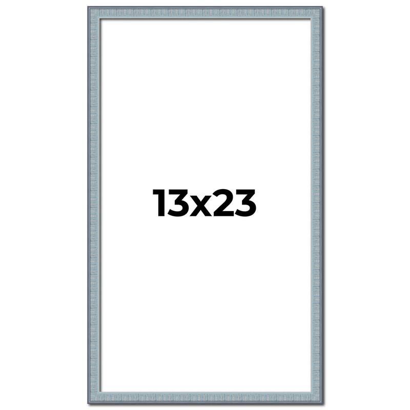 13x23 Frame Rustic Sky Blue Solid Wood Picture Frame | 0.75 Inch