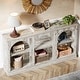 preview thumbnail 39 of 43, 63-Inch Farmhouse Console Table with 3 Tier Storage