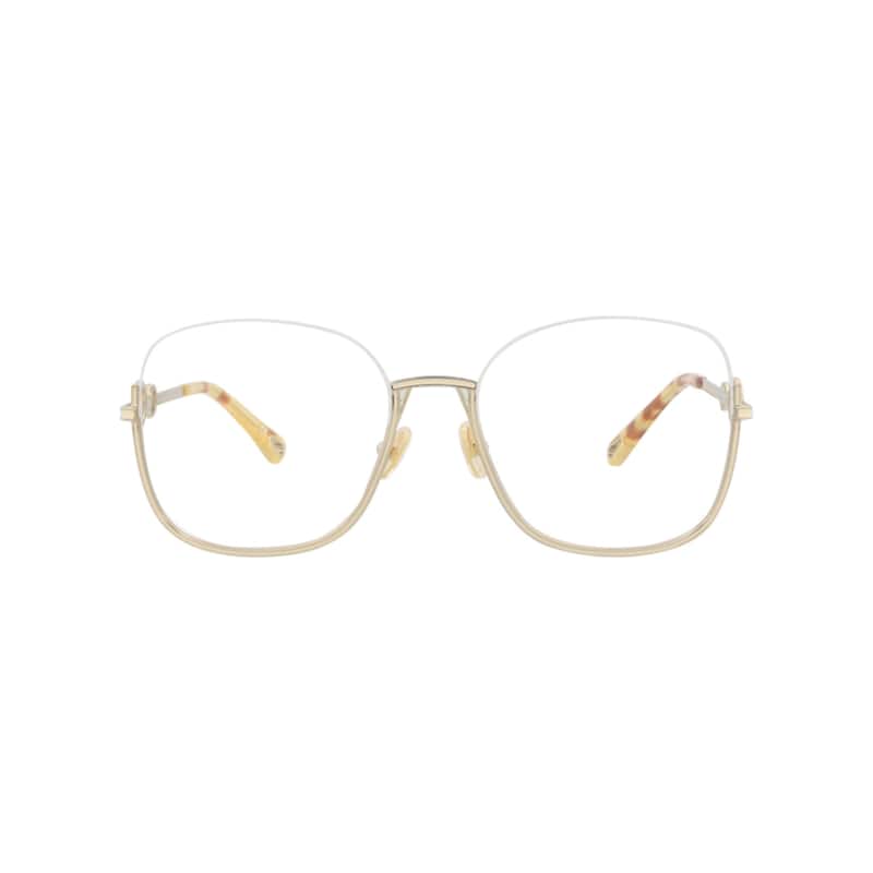 Chloé Square-Frame Metal Optical Frames, Transparent Lens, Shiny Classic Gold Frame - Gold Gold Transparent - Gold