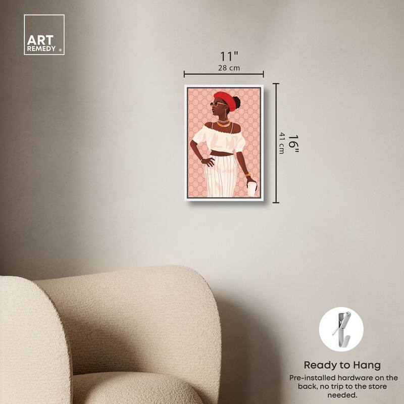 Her Stylish Coffee Look Canvas by Art Remedy
